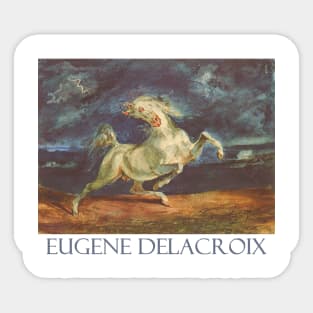 Horse Frightened by a Storm by Eugène Delacroix Sticker